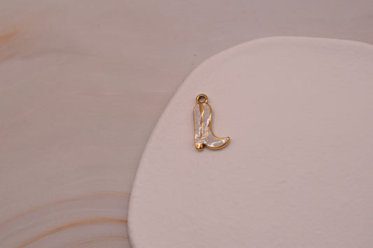 Gold White Cowboy Boot