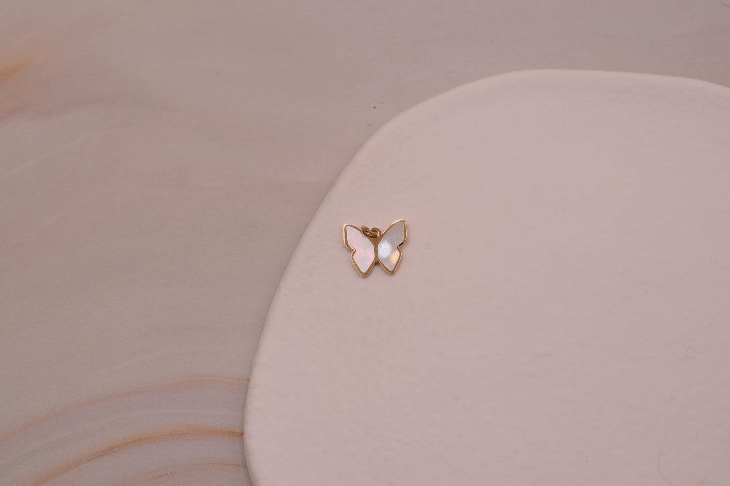 Gold & White Butterfly