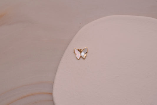 Small Gold & White Butterfly