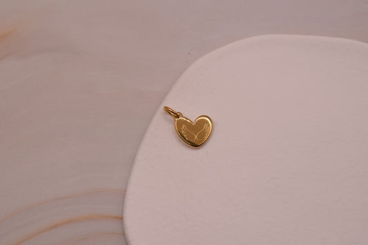 Gold Heart with Angel Wings