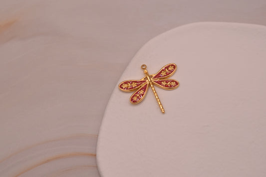 Gold & Red Dragonfly