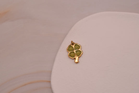 Gold & Green Four Leaf Clover