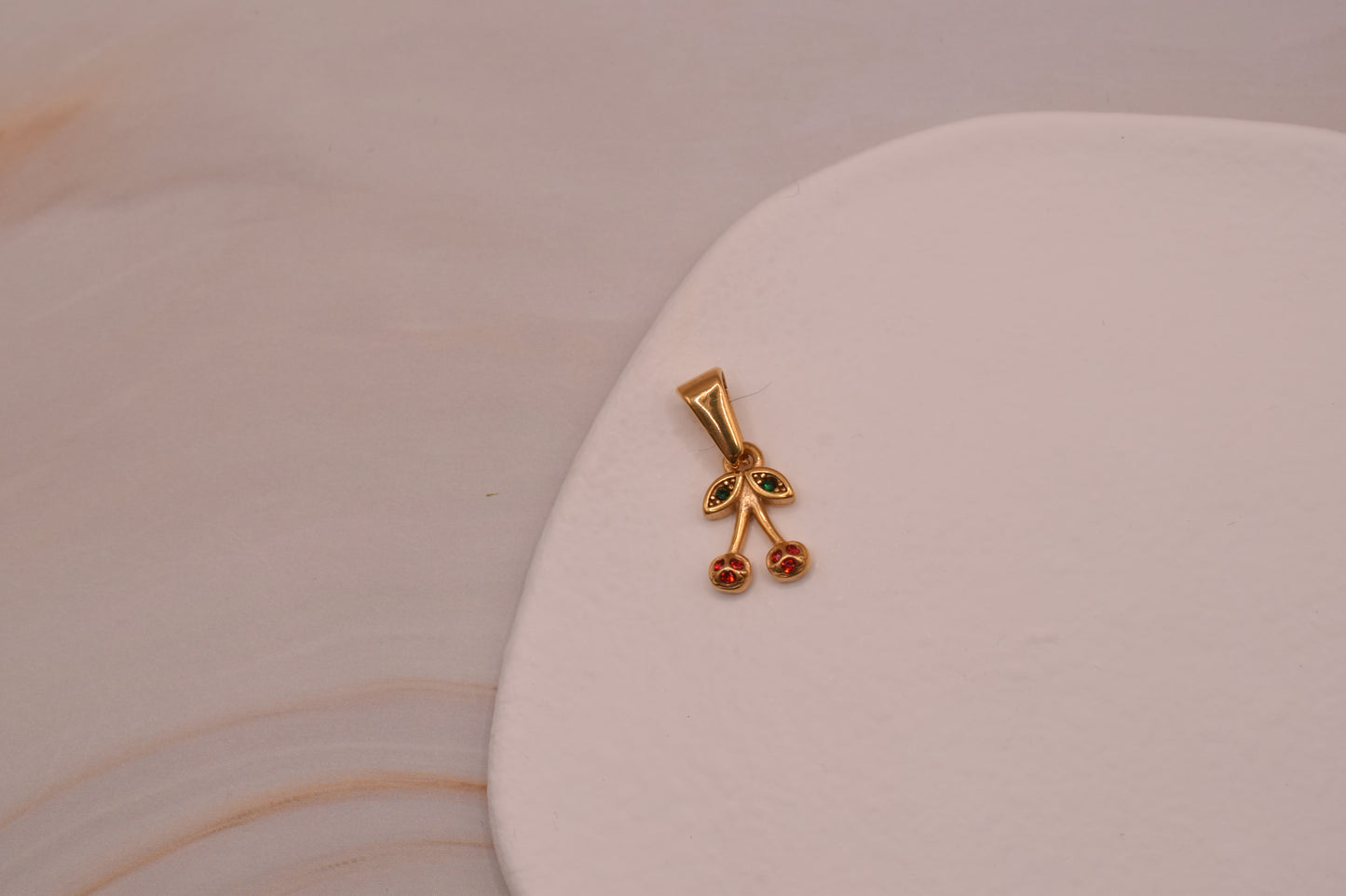 Sparkly Red Cherry Gold