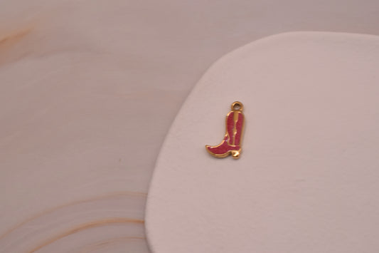 Gold Pink Cowboy Boot
