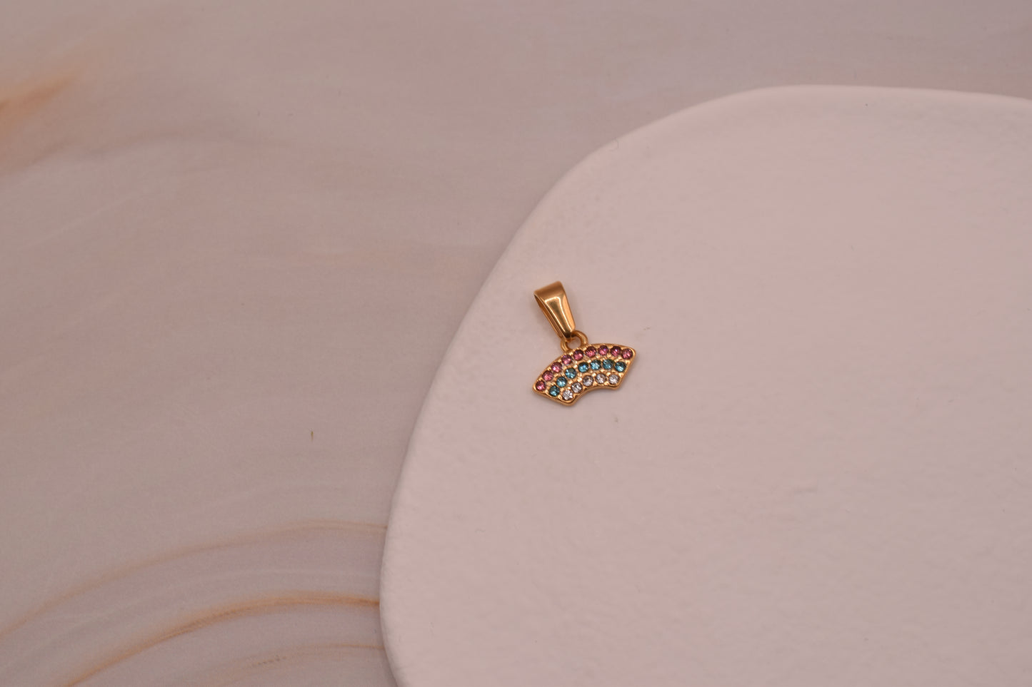 Small Sparkly Rainbow Gold