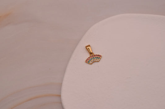 Small Sparkly Rainbow Gold