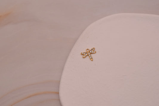 Small Sparkly Dragonfly Gold