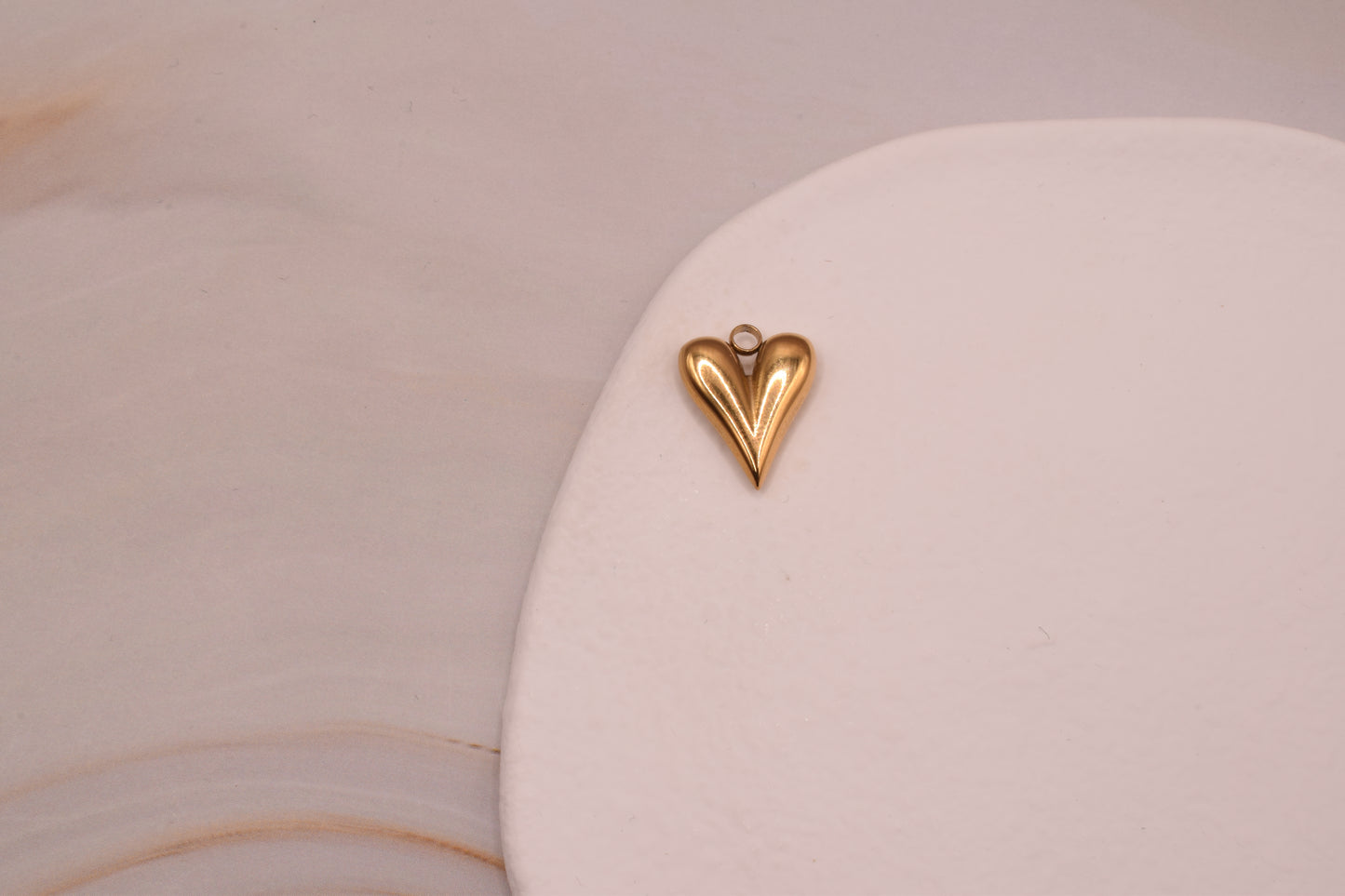 Gold Long Heart