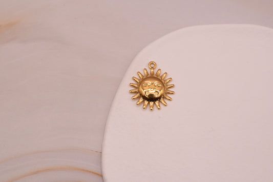 Gold Sun with Face