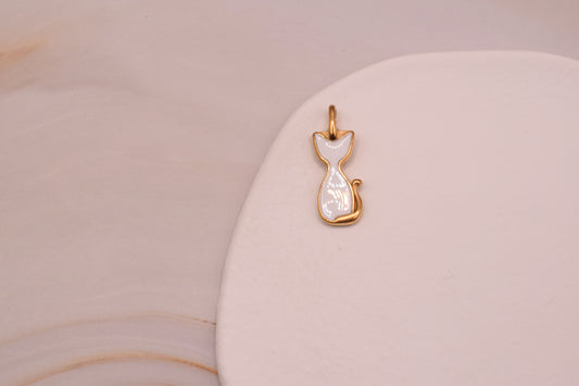 Gold & White Cat Large