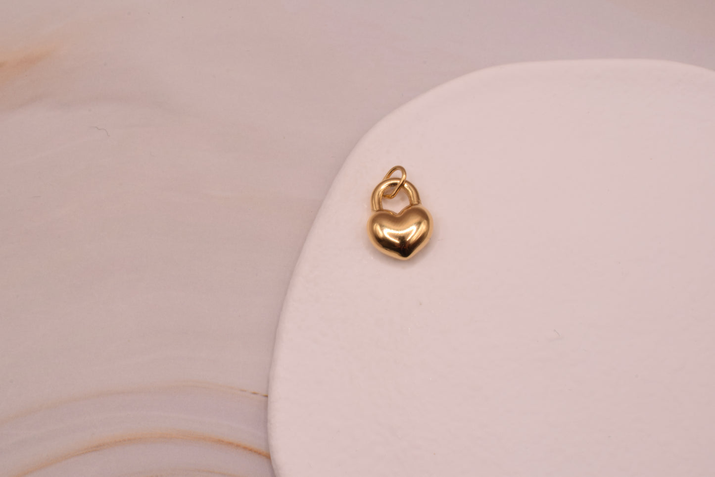 Gold Heart Lock Large