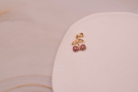 Gold Sparkle Red Cherry
