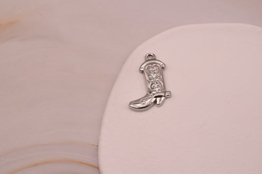 Silver Large Cowboy Boot