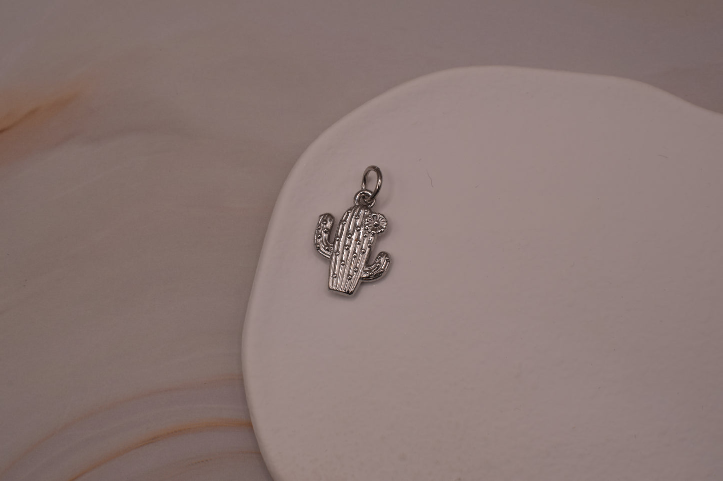 Silver Catus Charm