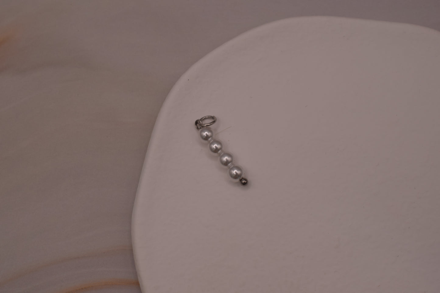 Silver Pearl Drop Charm