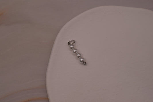 Silver Pearl Drop Charm
