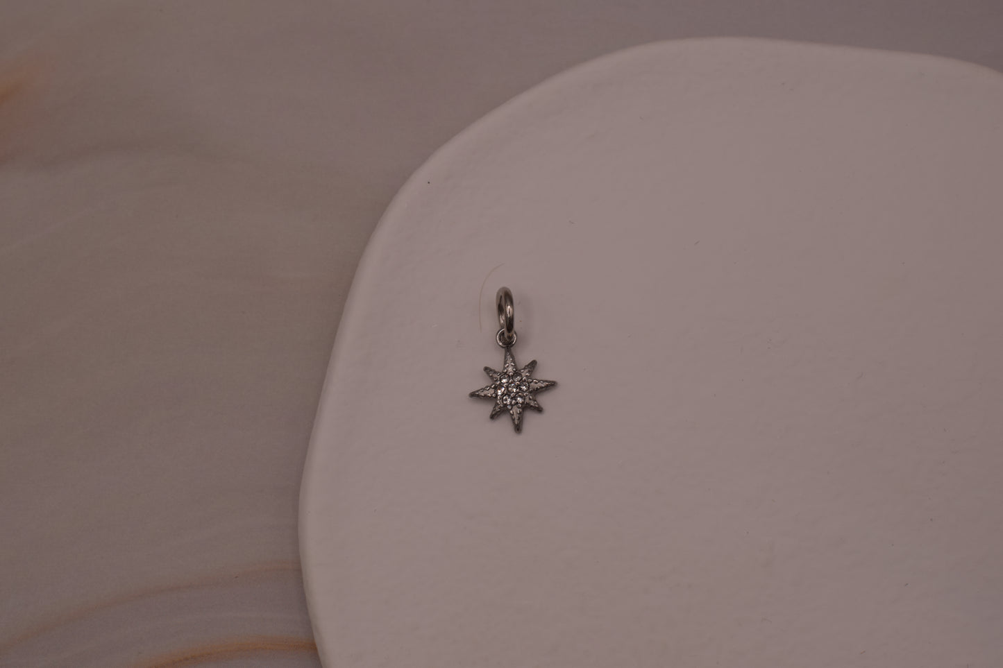 Silver Crystal Star Charm