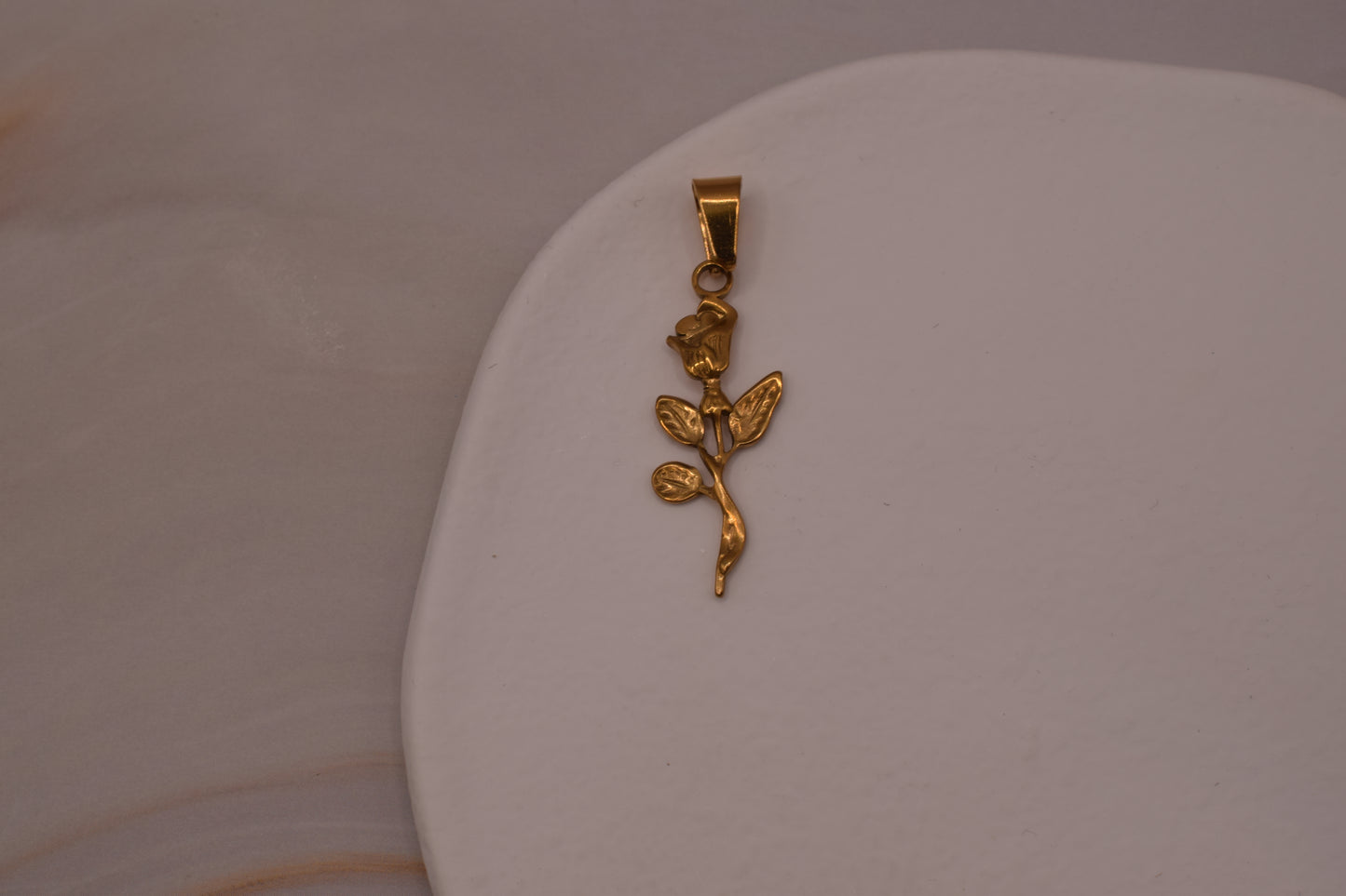 Gold Rose Charm