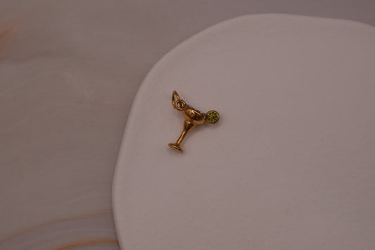 Gold Martini Charm