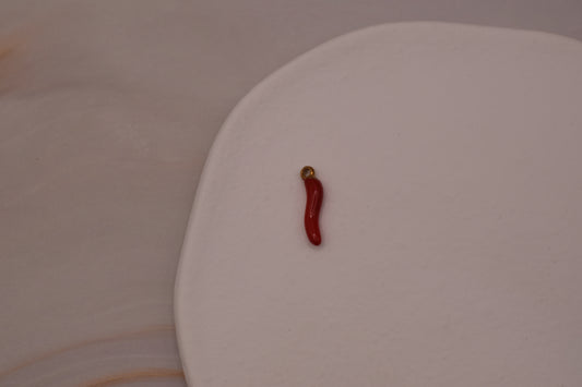 Gold Small Chilli Charm