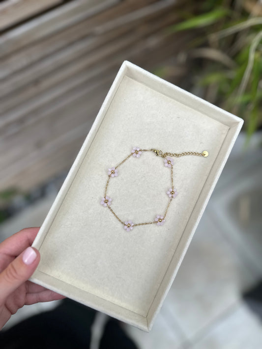 Pink Daisy Anklet