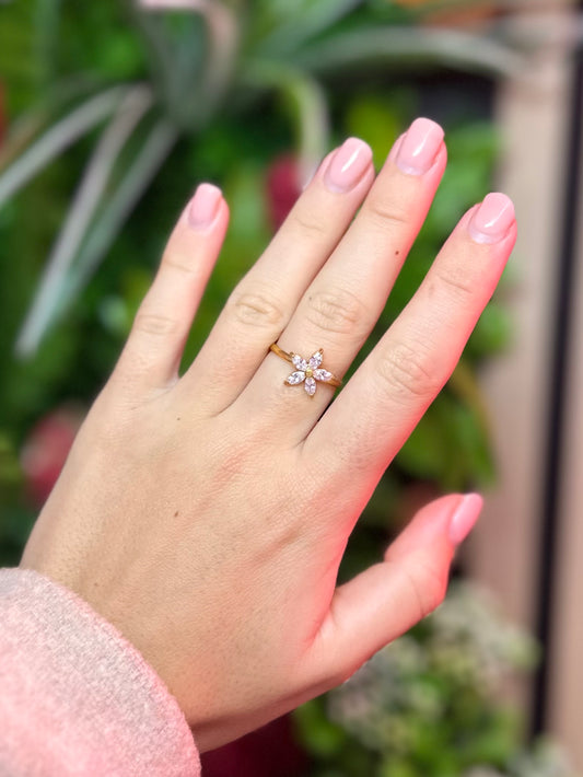 Celestial Petal Ring Gold