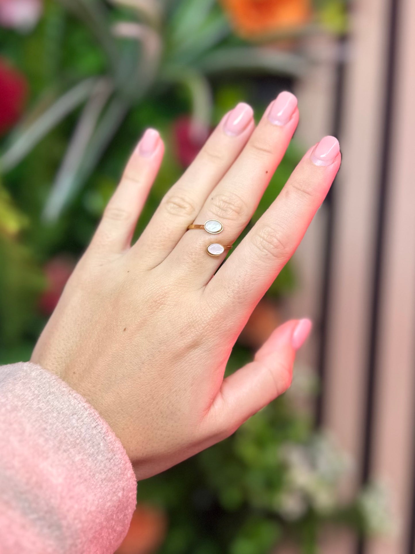 Desert Duo White Ring Gold