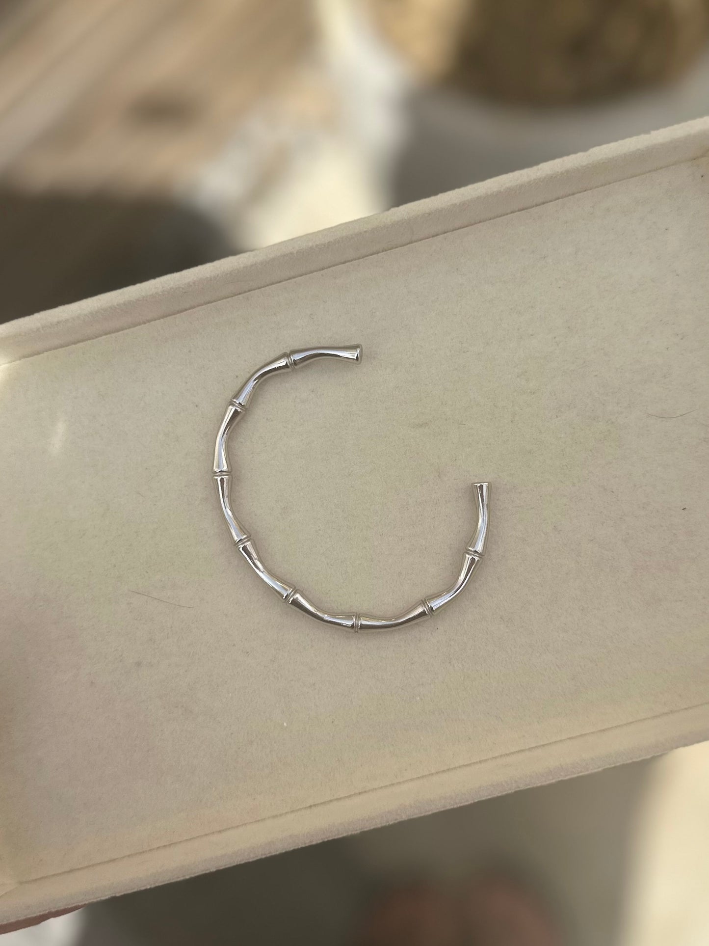 Capri Bamboo Bangle Silver