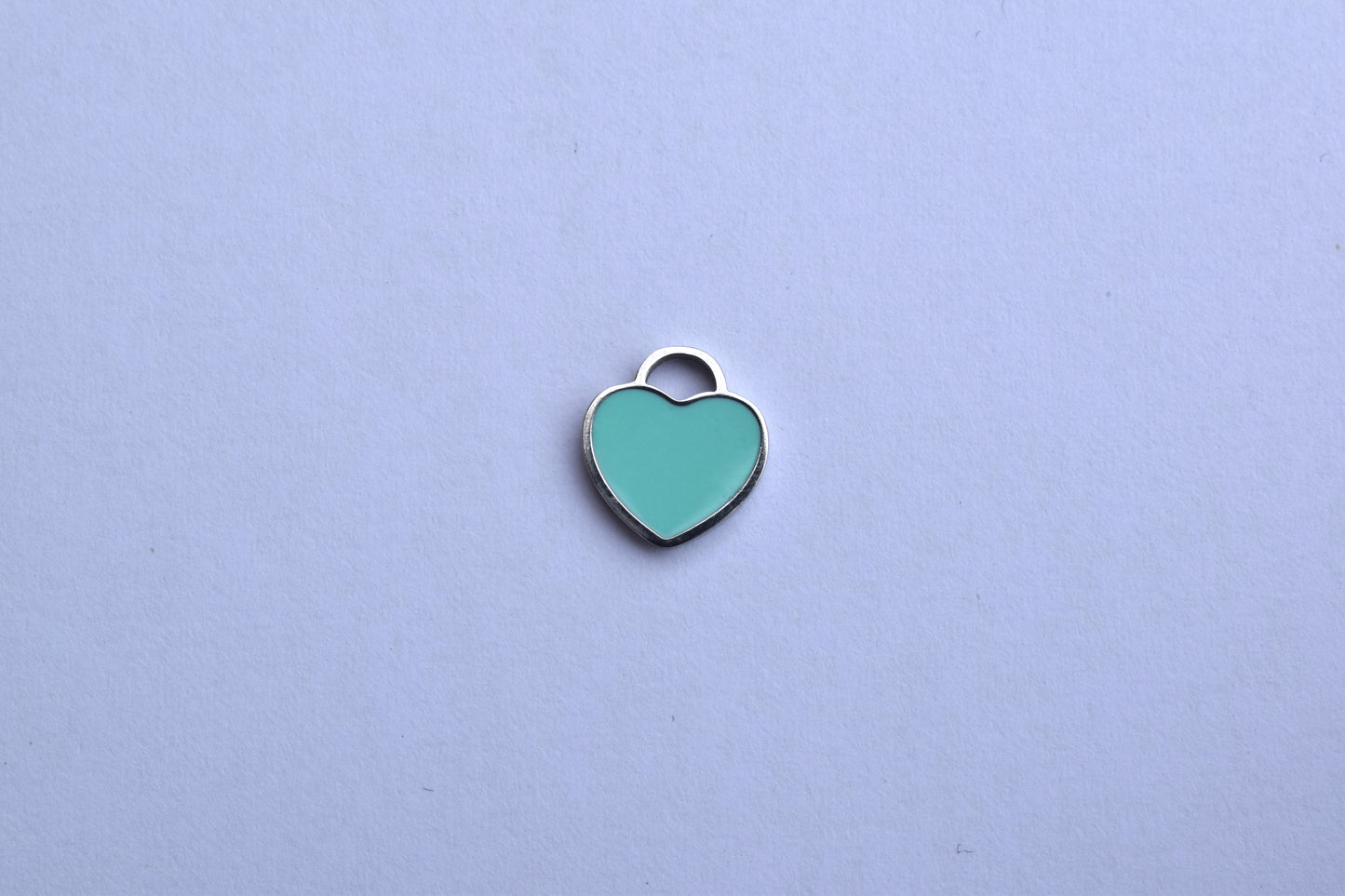 Small green and silver heart