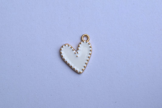 Dangle White Heart